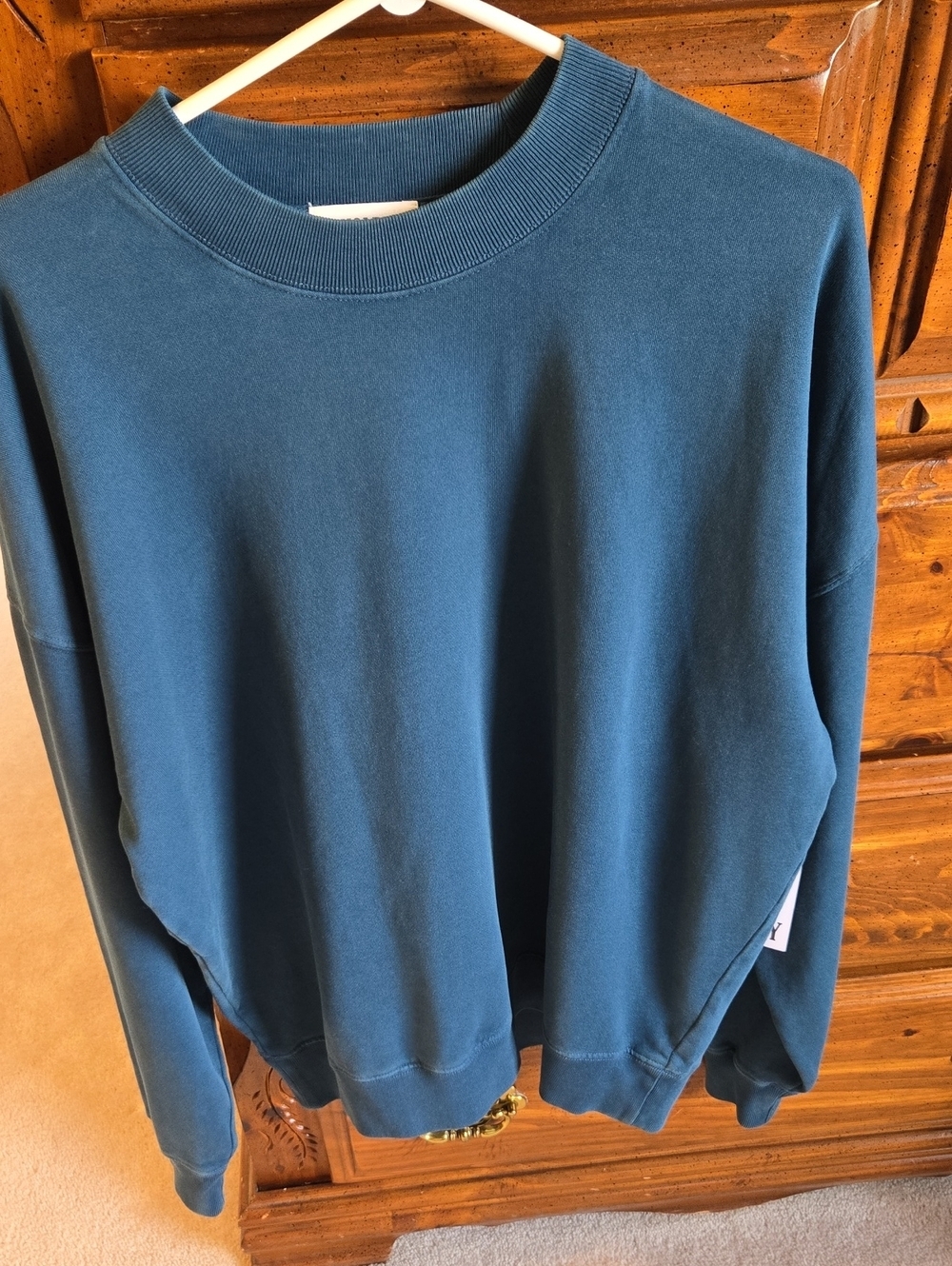 NWT Mens KOLBY Teal Crewneck Sweatshirt Small